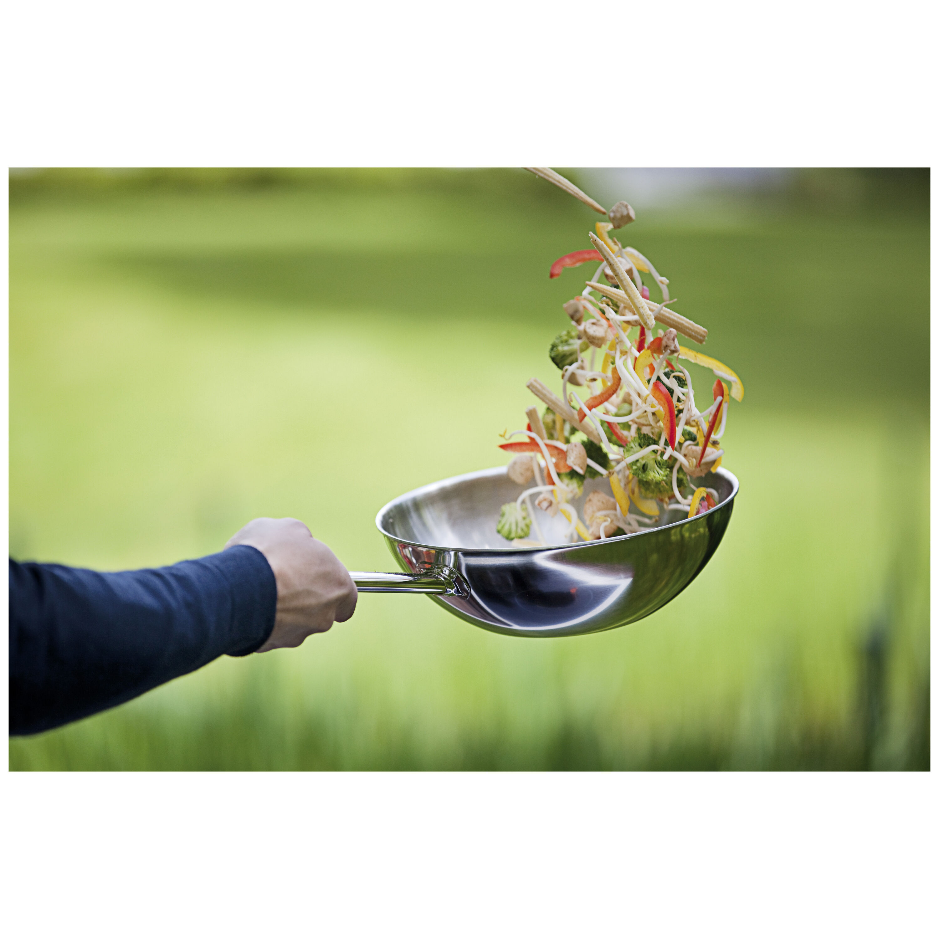 Demeyere        Apollo 7                Wok flacher Boden 26 cm, 18/10 Edelstahl