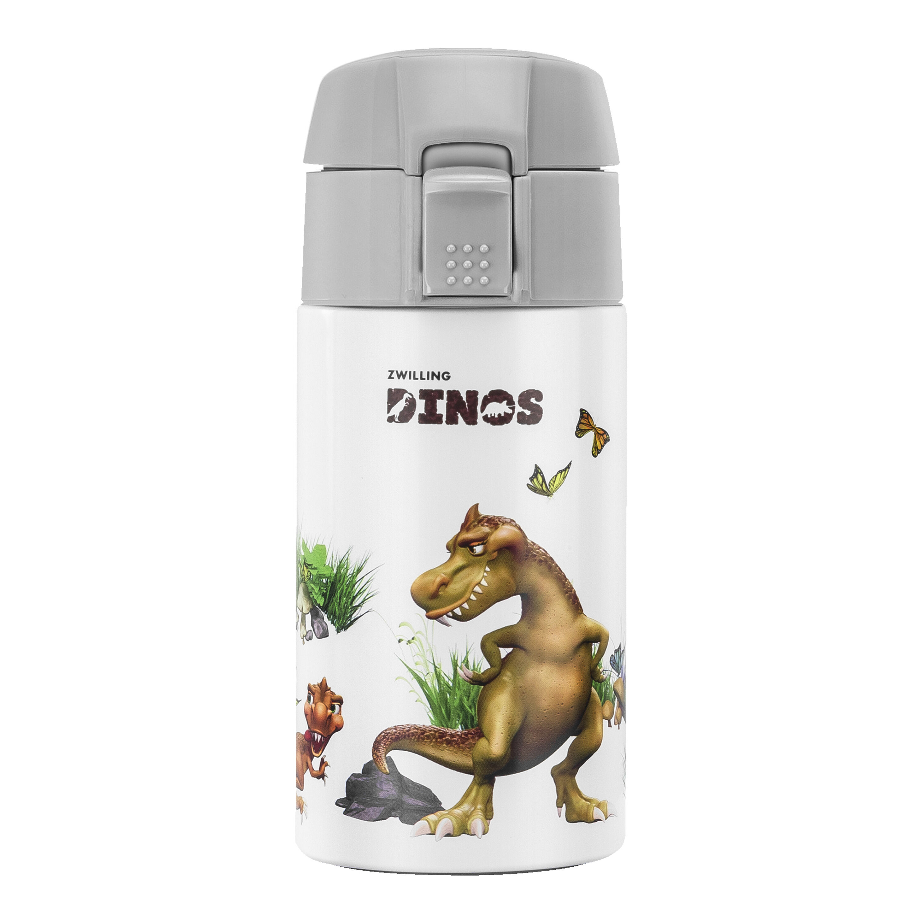 ZWILLING        Bottle                Trinkflasche DINOS, 350 ml, Edelstahl, Weiß-grau