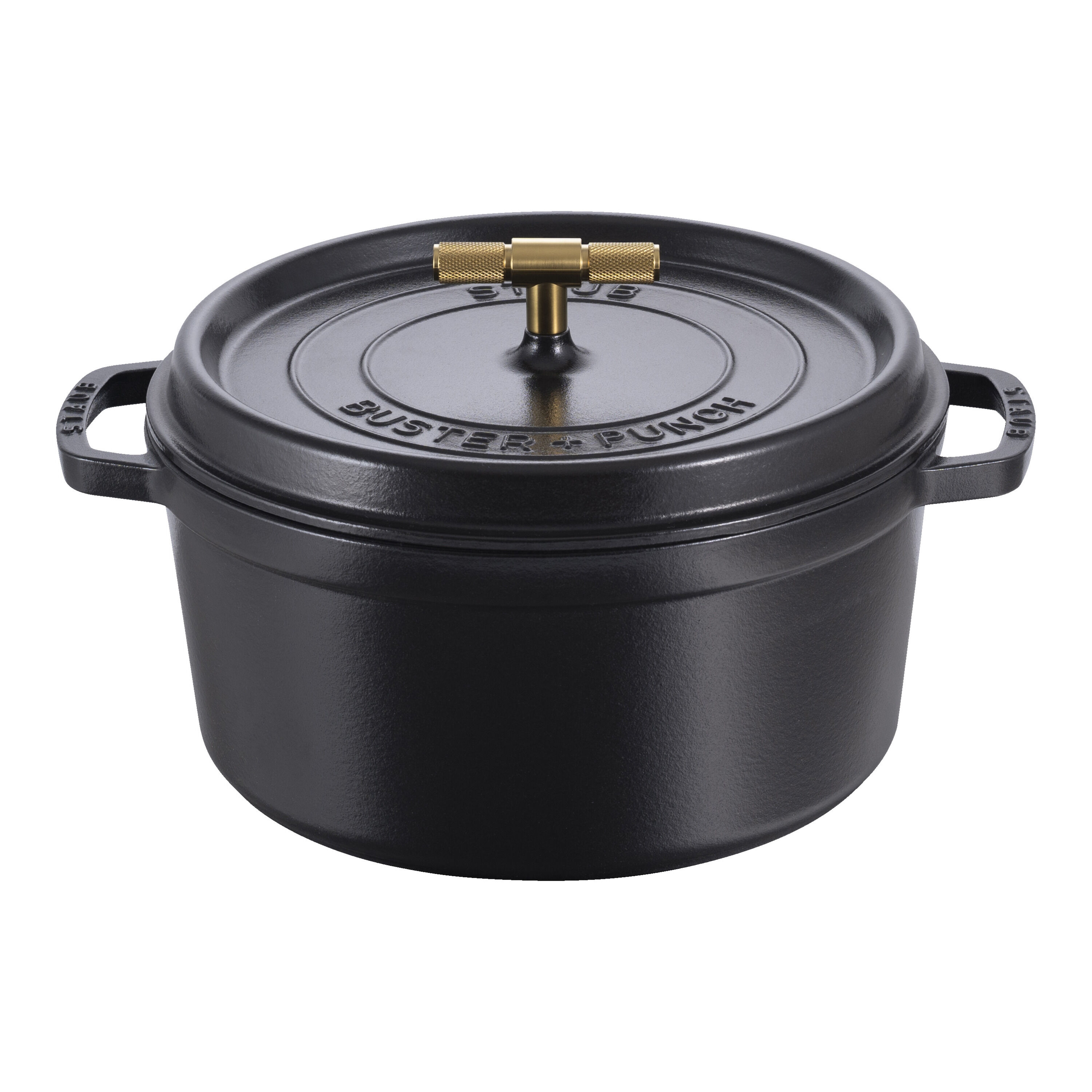 Staub        La Cocotte                Cocotte Buster+Punch 28 cm, rund, Schwarz, Gusseisen