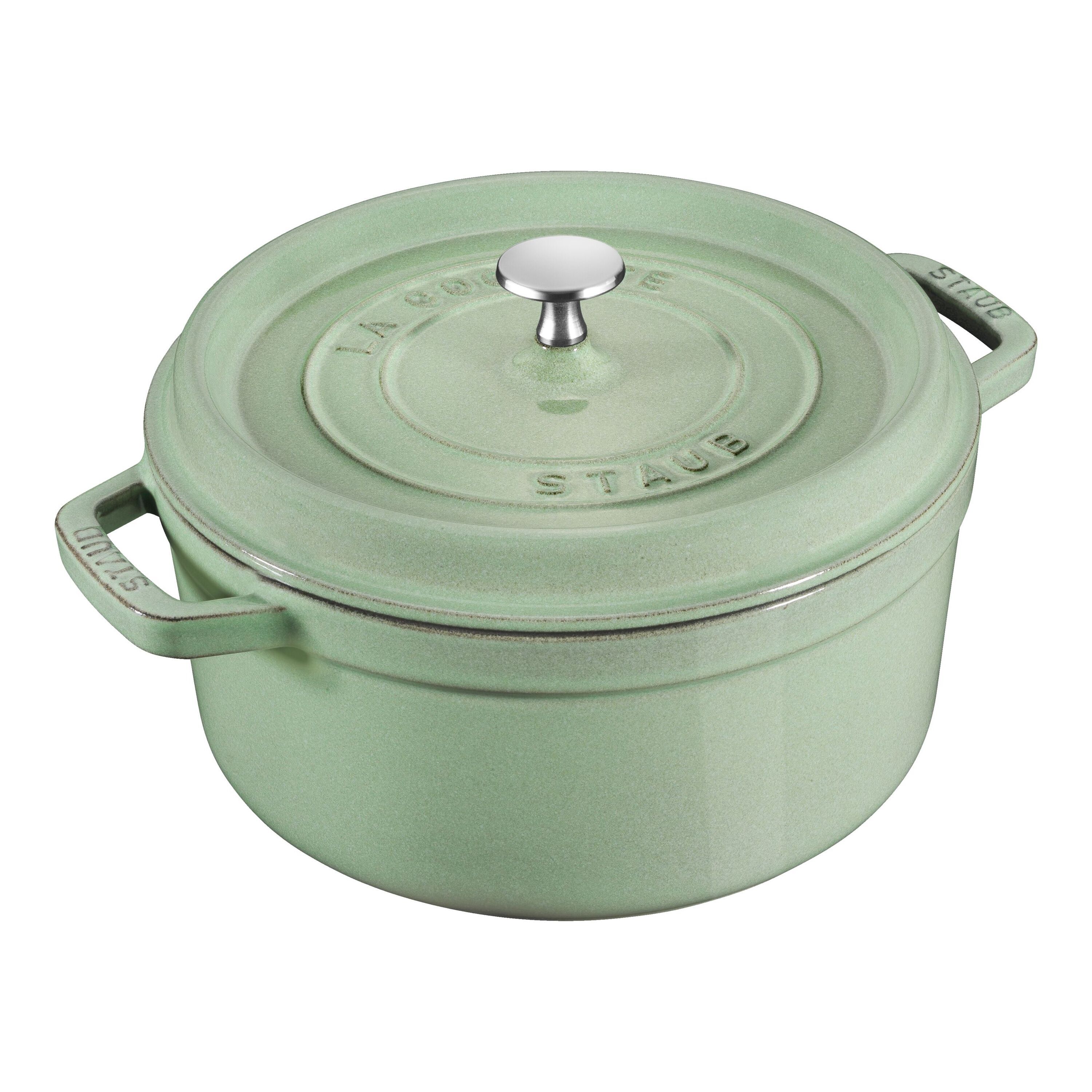 Staub        La Cocotte                Cocotte 24 cm, rund, Salbeigrün, Gusseisen