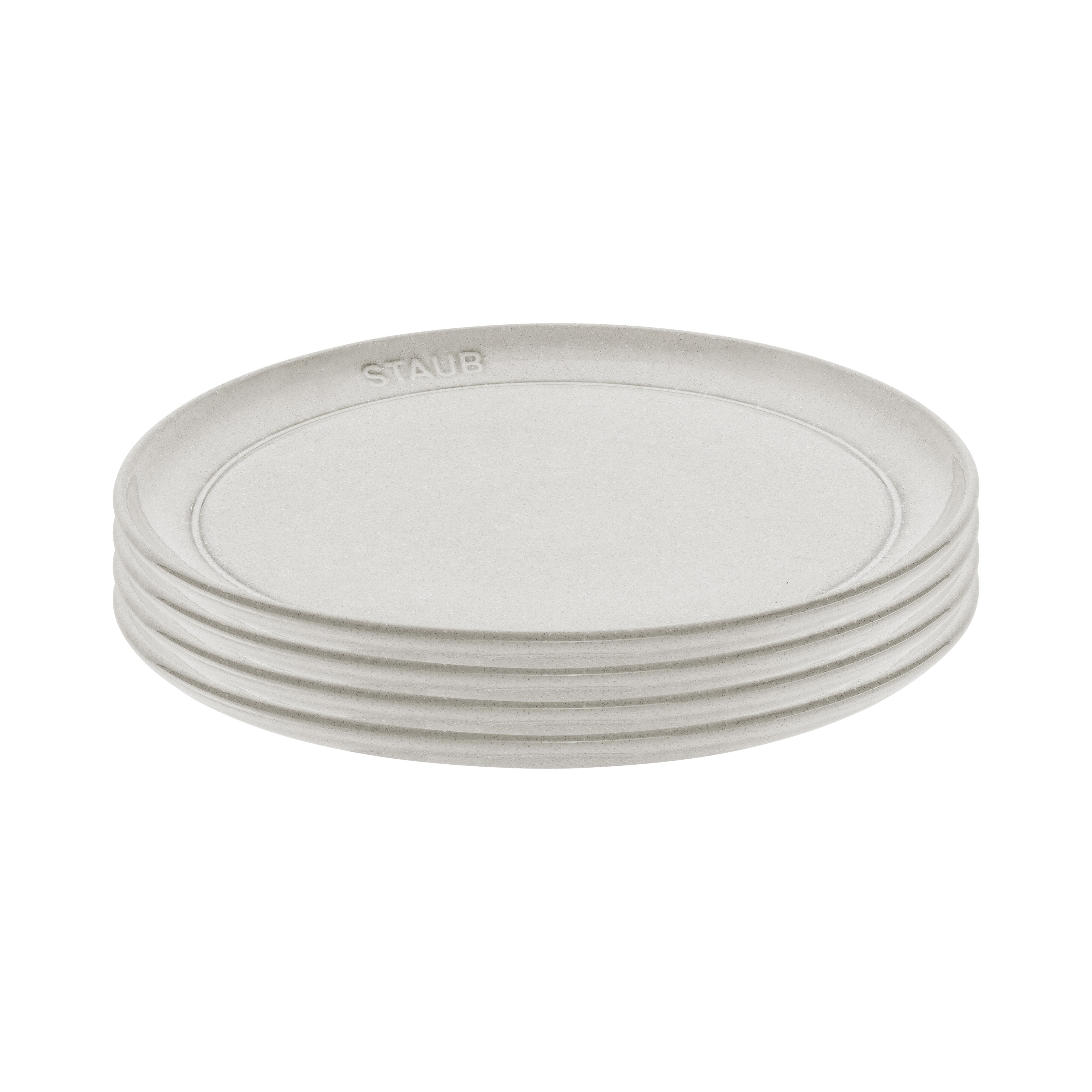 Staub        Dining Line                Tellerset 4-tlg, 22 cm, Weisser Trüffel