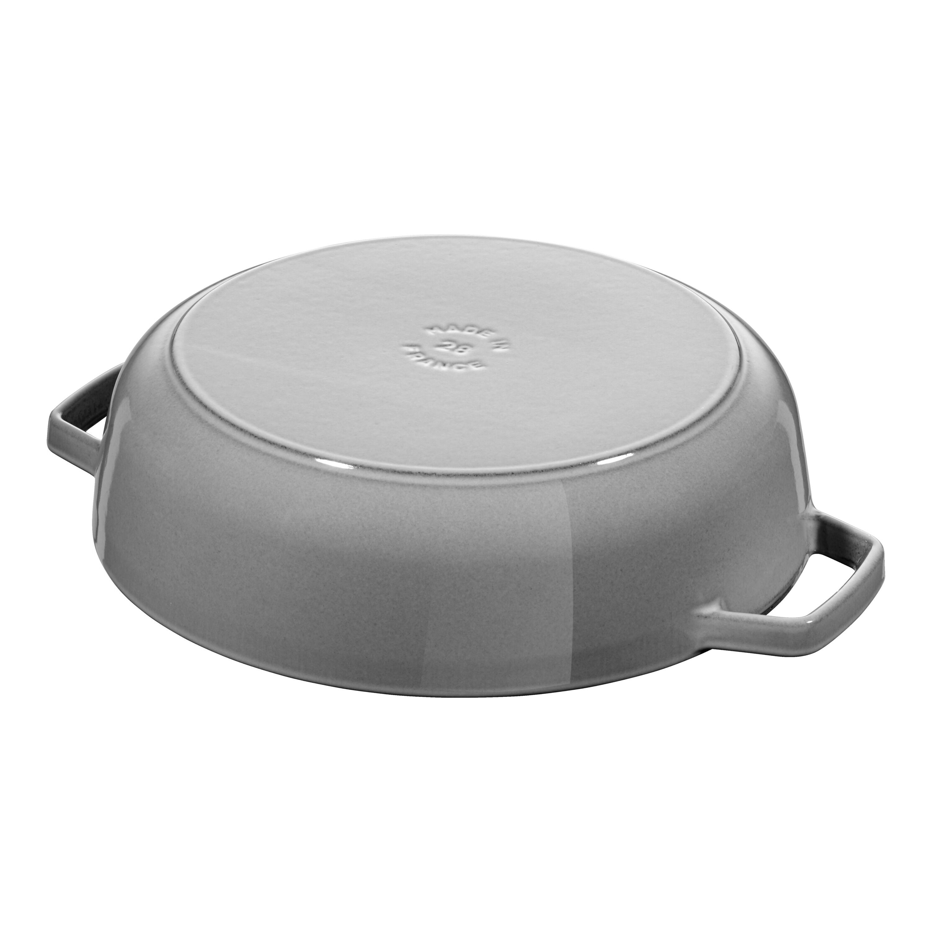 Staub        Braisers                Bräter mit Chistera Drop-Structure 24 cm, rund, Graphit-Grau, Gusseisen