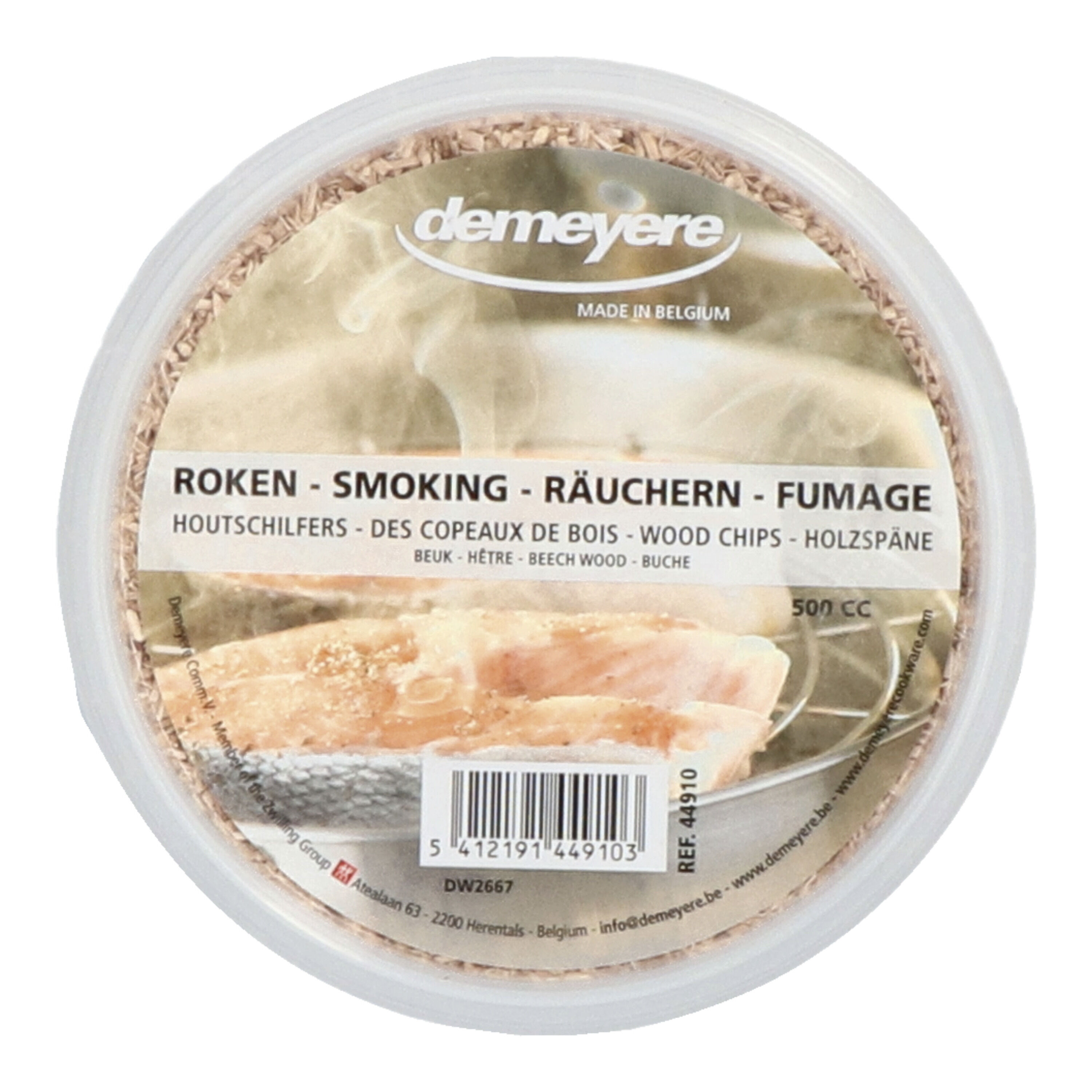 Demeyere                        Kunststoffdose mit Holzspänen