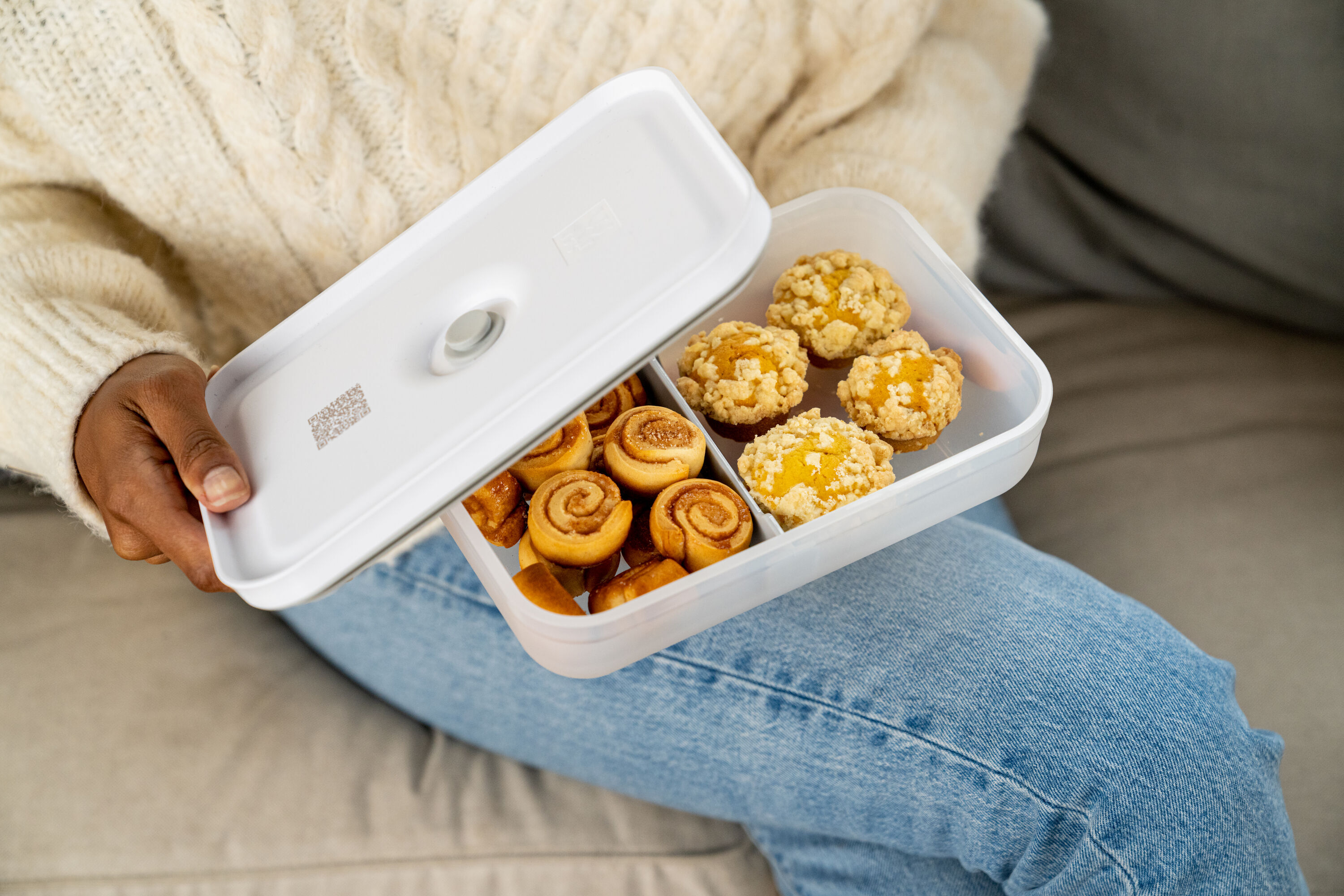 ZWILLING        Fresh & Save                Vakuum Lunchbox L flach, Kunststoff, Semitransparent-Grau