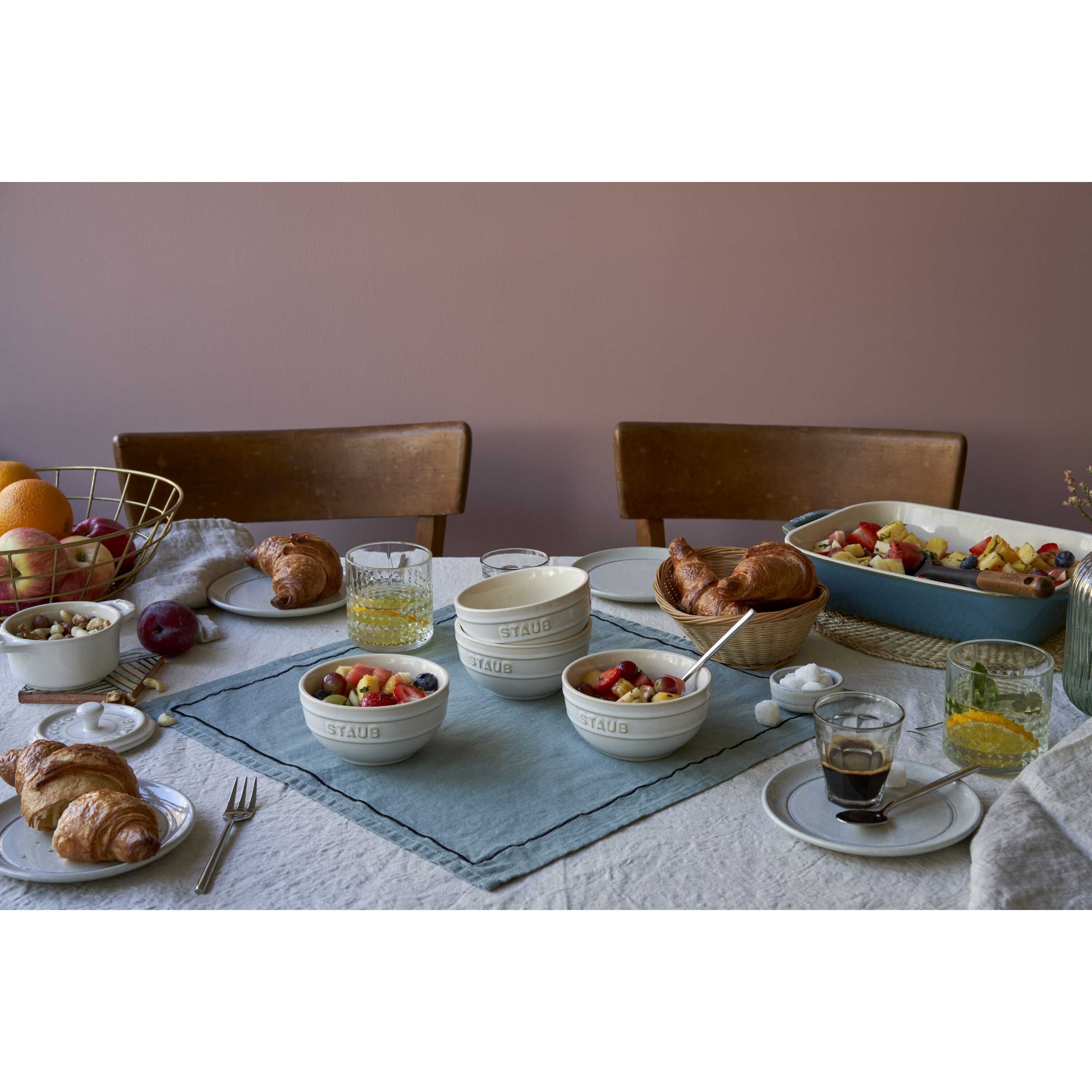 Staub        Ceramique                Schüssel Set 12 cm / 4-tlg, Elfenbein-Weiß, Keramik