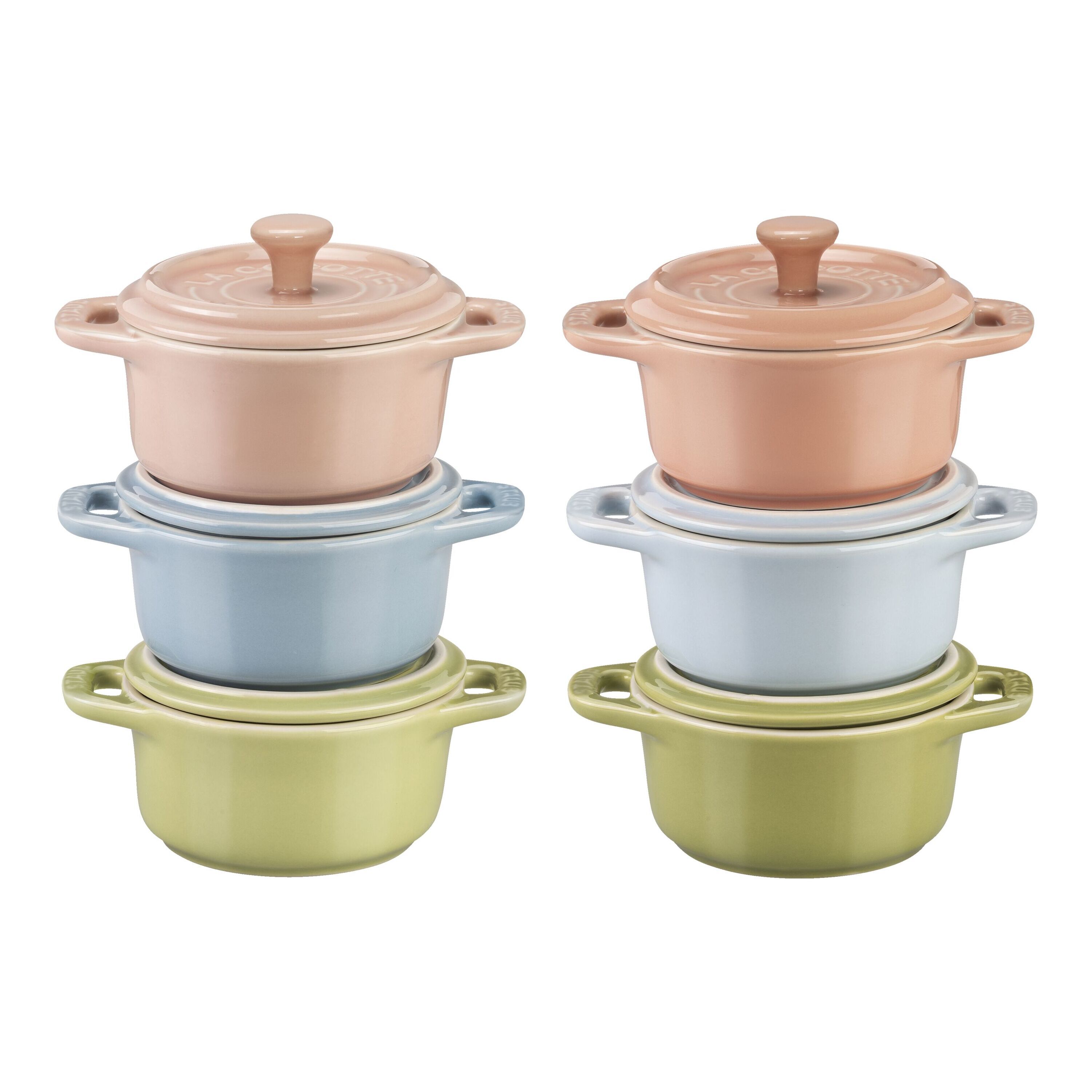 Staub        Ceramique                Cocotte Set Macaron 6-tlg, rund, Keramik