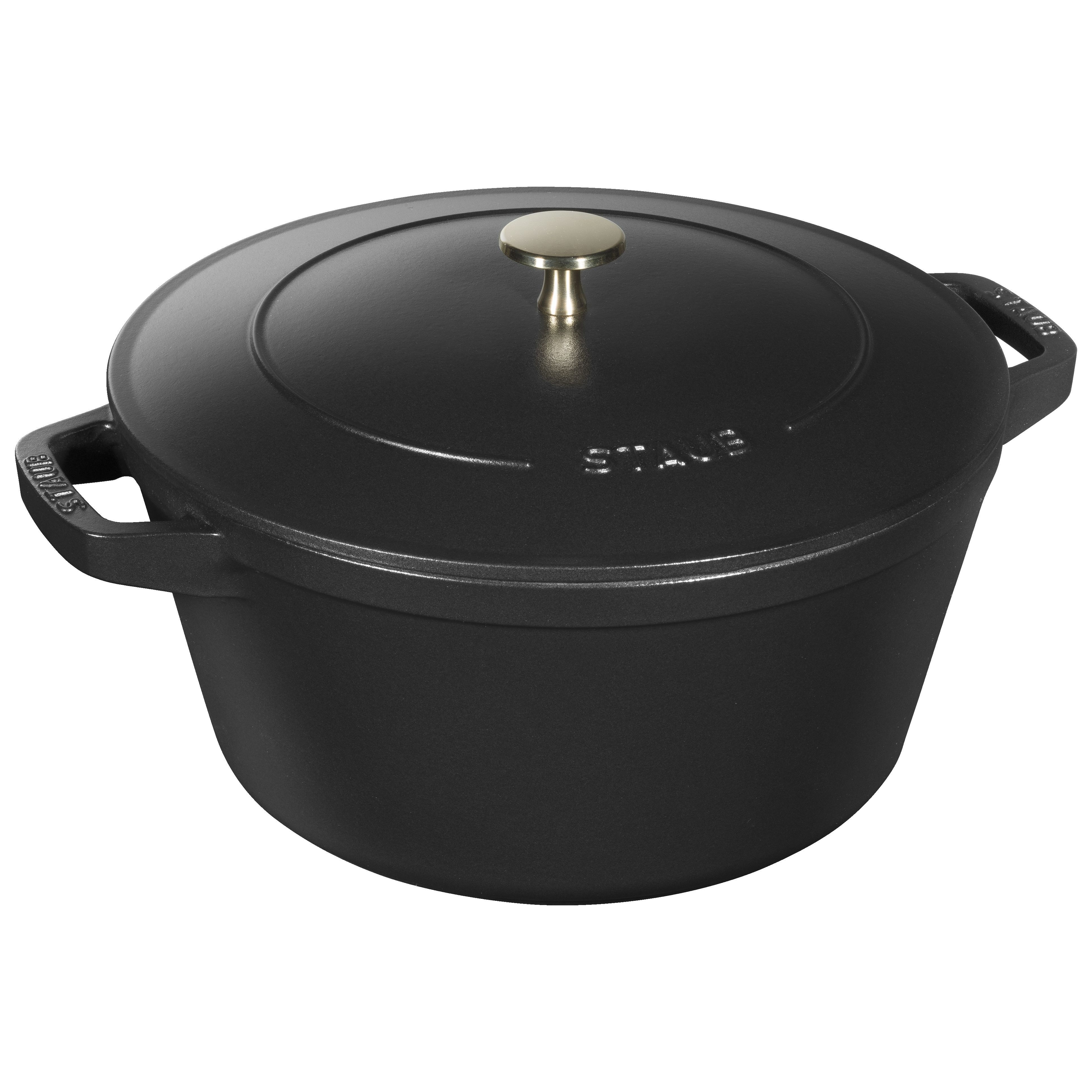 Staub        Stackable Set                Kochtopfset 2-tlg, rund, Schwarz, Gusseisen