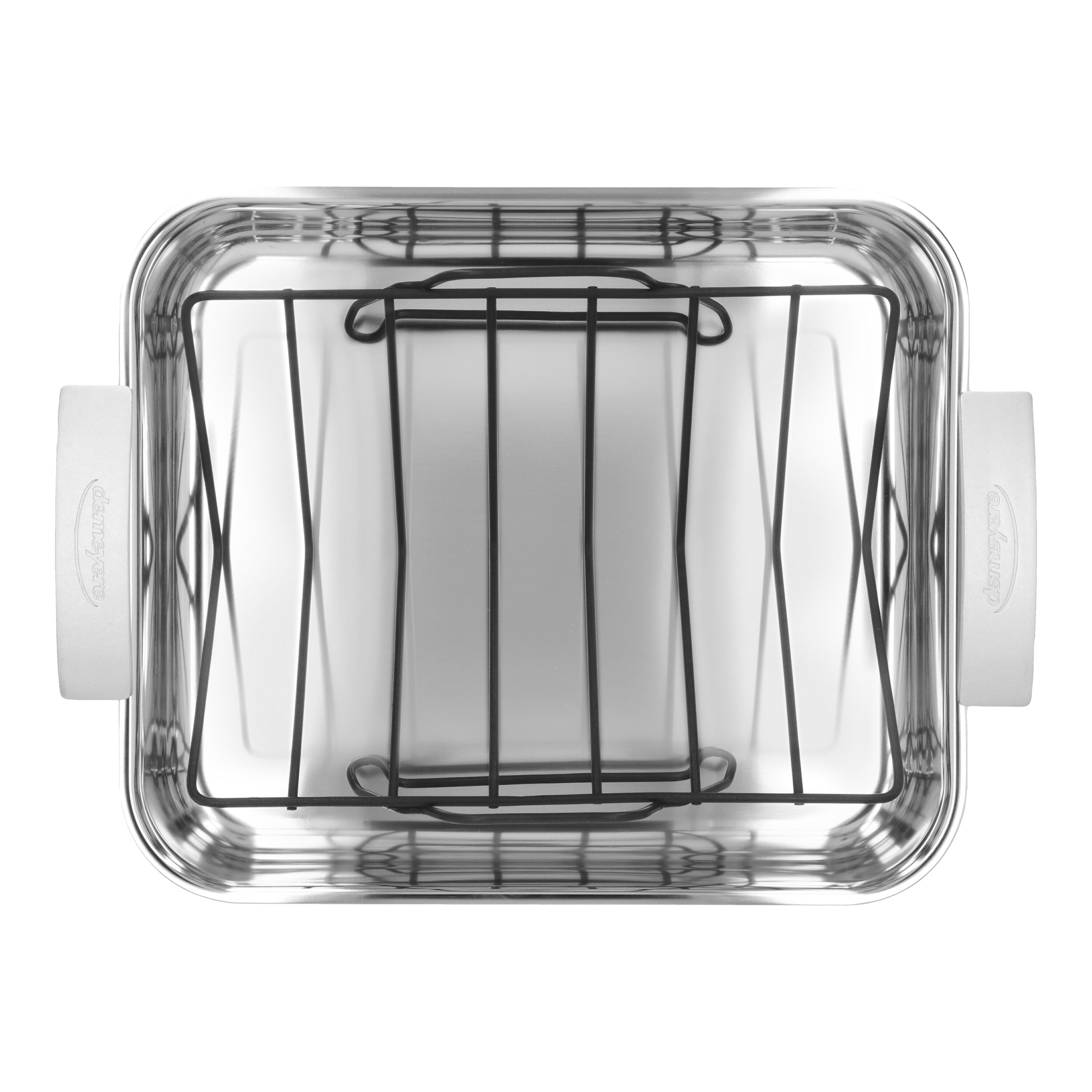 Demeyere        Industry 5                Röstpfanne mit Röstgitter 39 x 33 cm, 18/10 Edelstahl, Silber