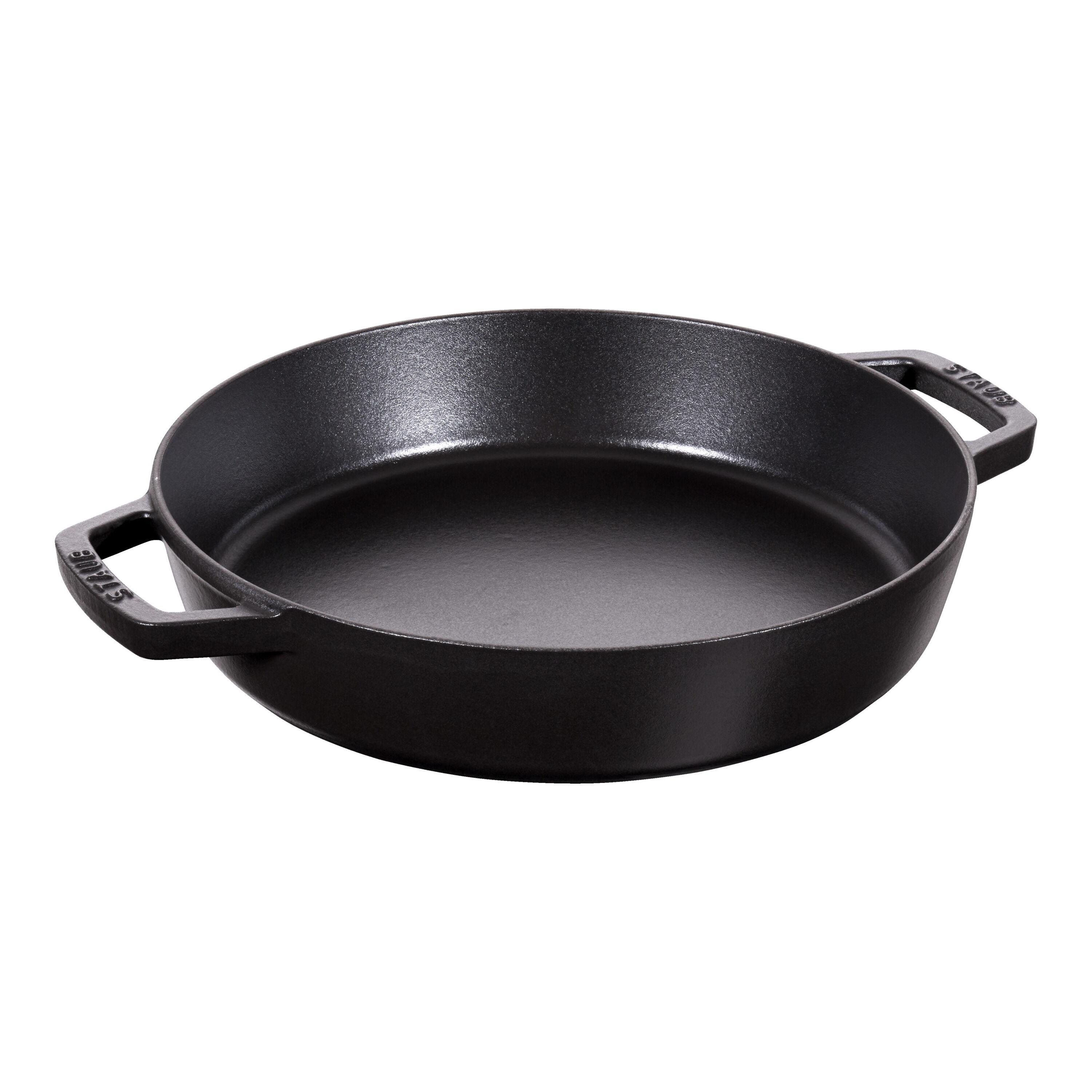 Staub        Pans                Bratpfanne mit 2 Griffen 26 cm, rund, Schwarz, Gusseisen