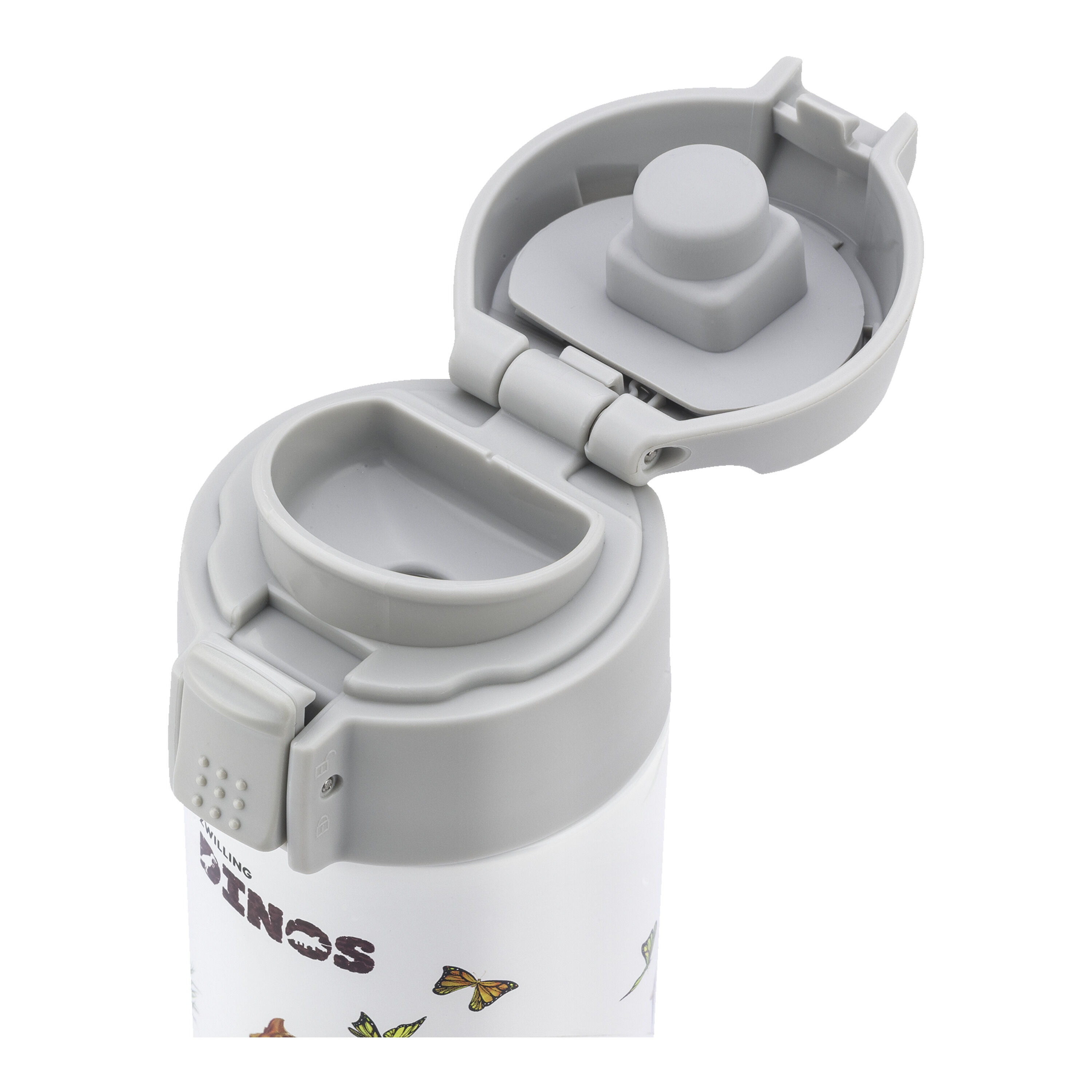 ZWILLING        Bottle                Trinkflasche DINOS, 350 ml, Edelstahl, Weiß-grau