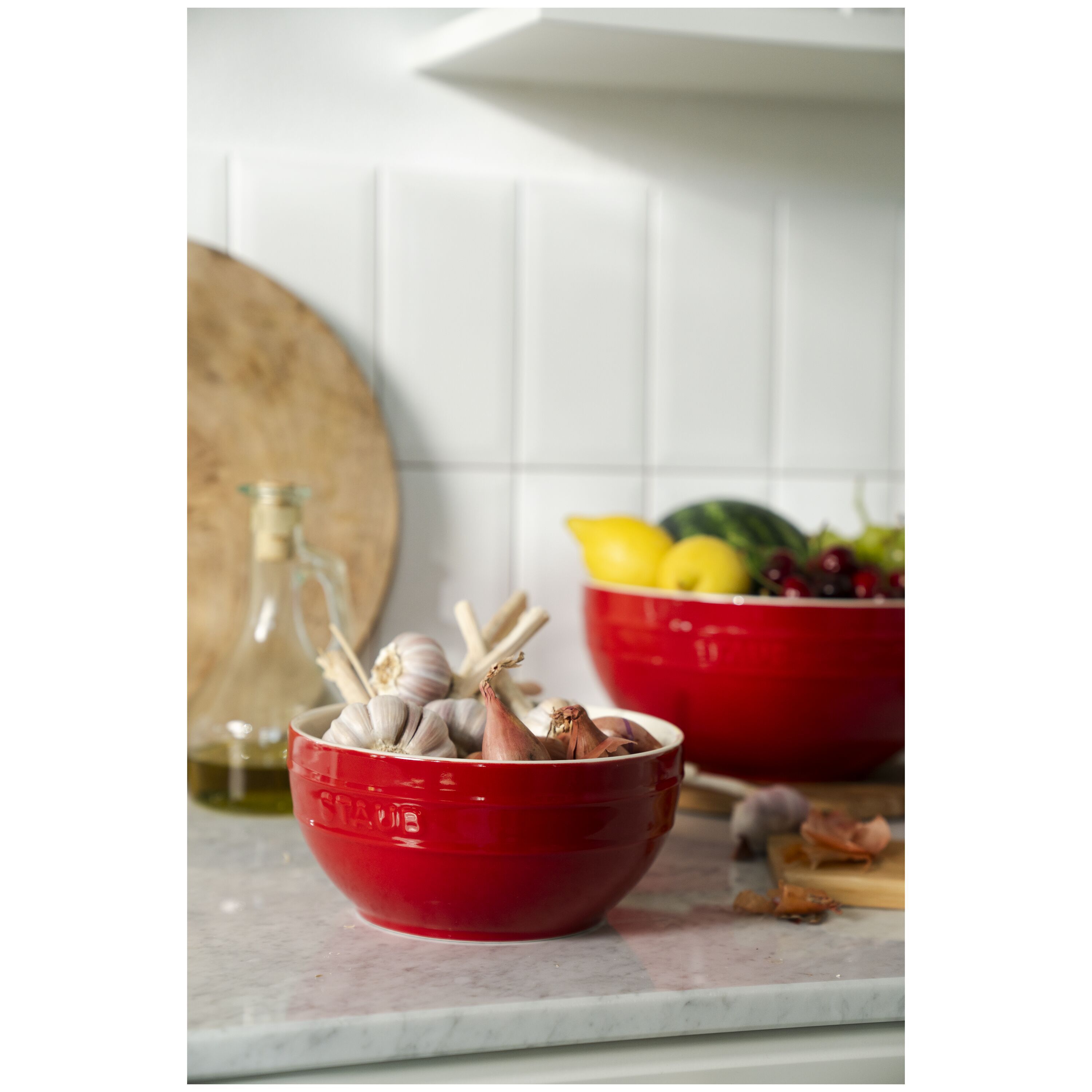 Staub        Ceramique                Schüssel 18 cm, rund, Kirsch-Rot, Keramik