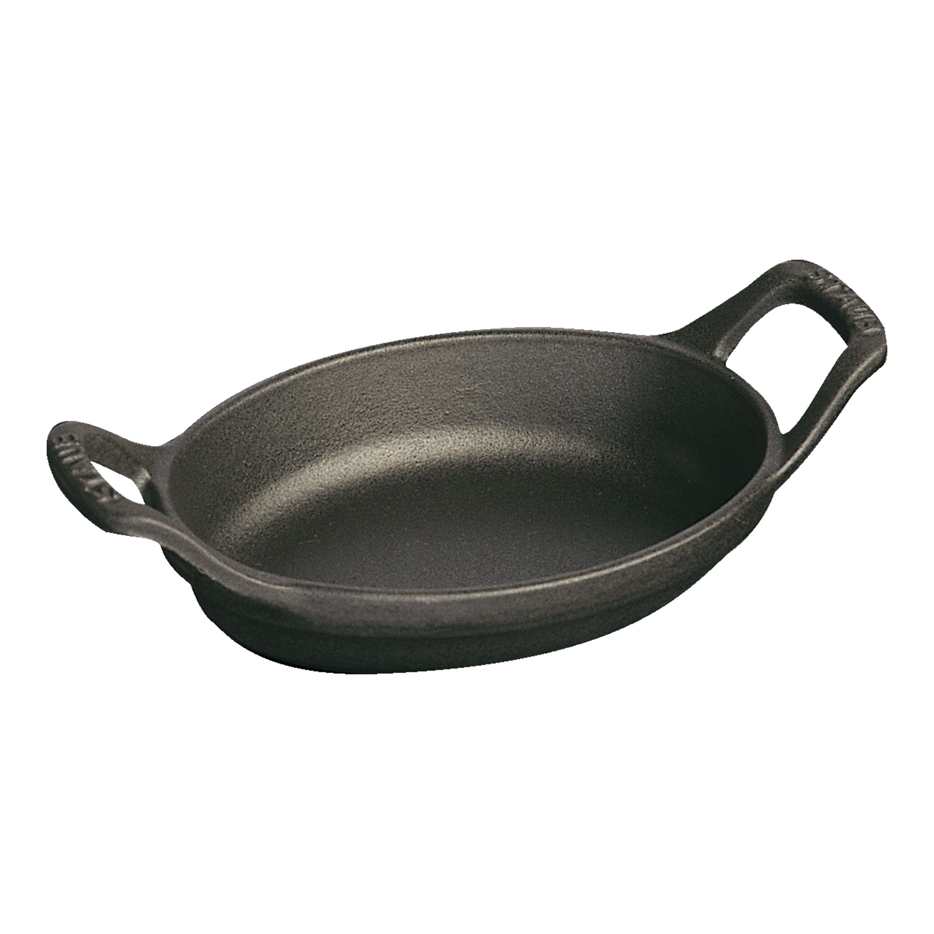 Staub        Specialities                Ofenform 15 cm, oval, Schwarz, Gusseisen