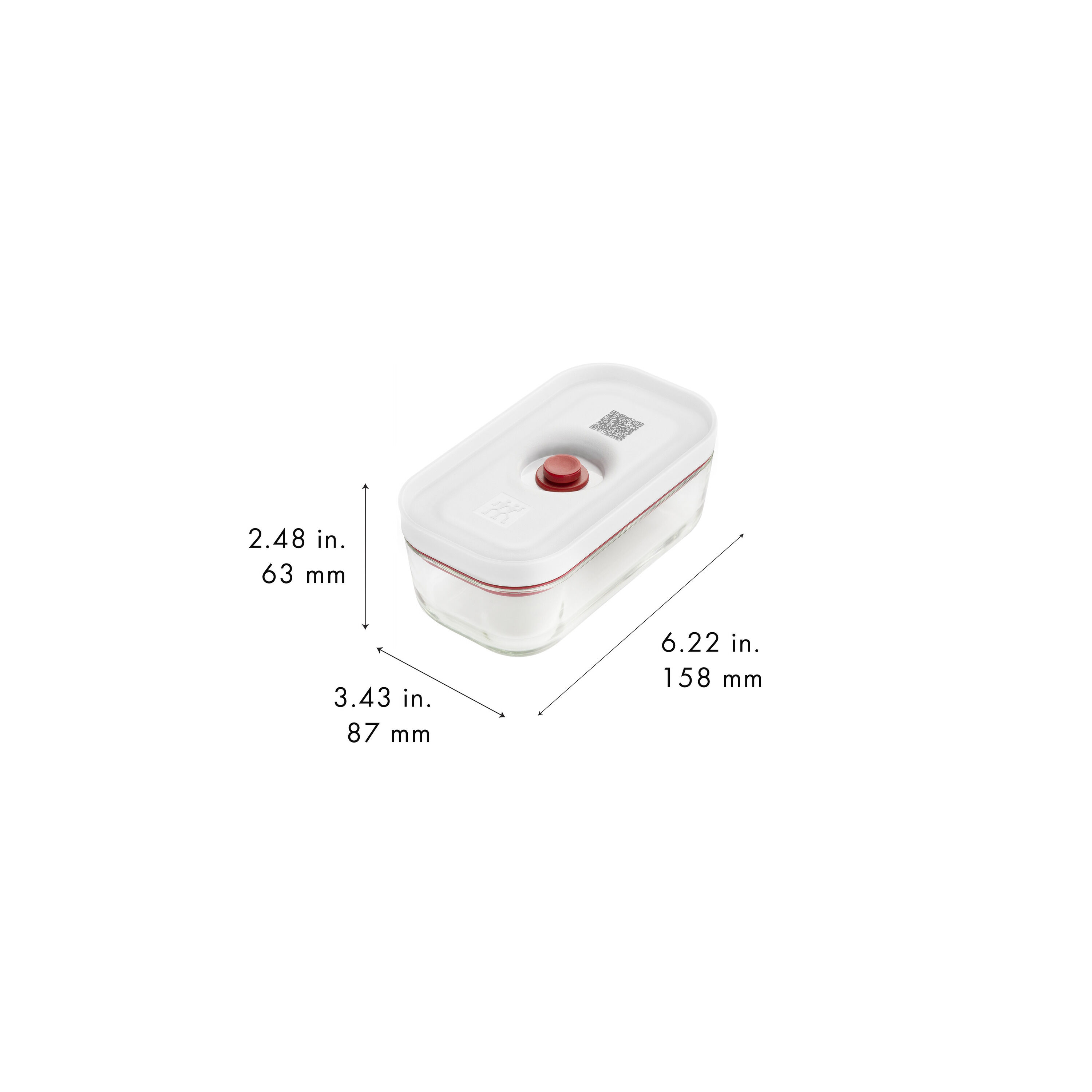 ZWILLING        Fresh & Save                Vakuumbox S, Glas, Rot