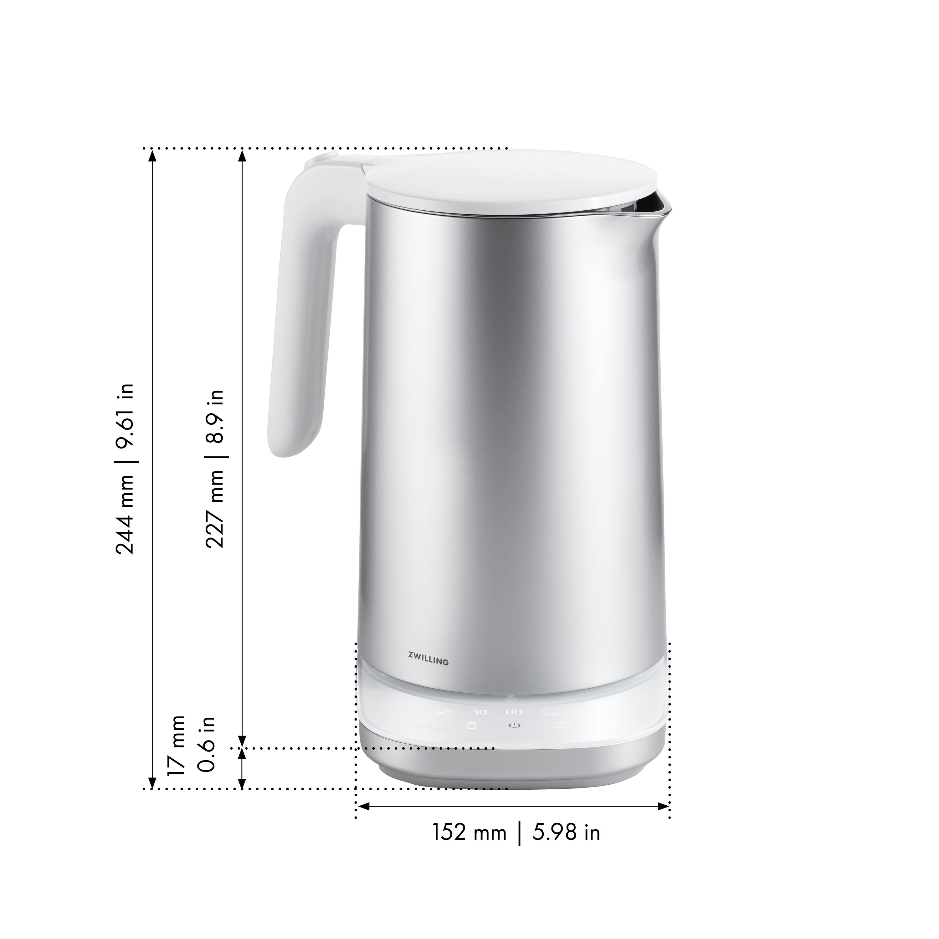 ZWILLING        Enfinigy                Wasserkocher Pro, 1,5 l, Silber