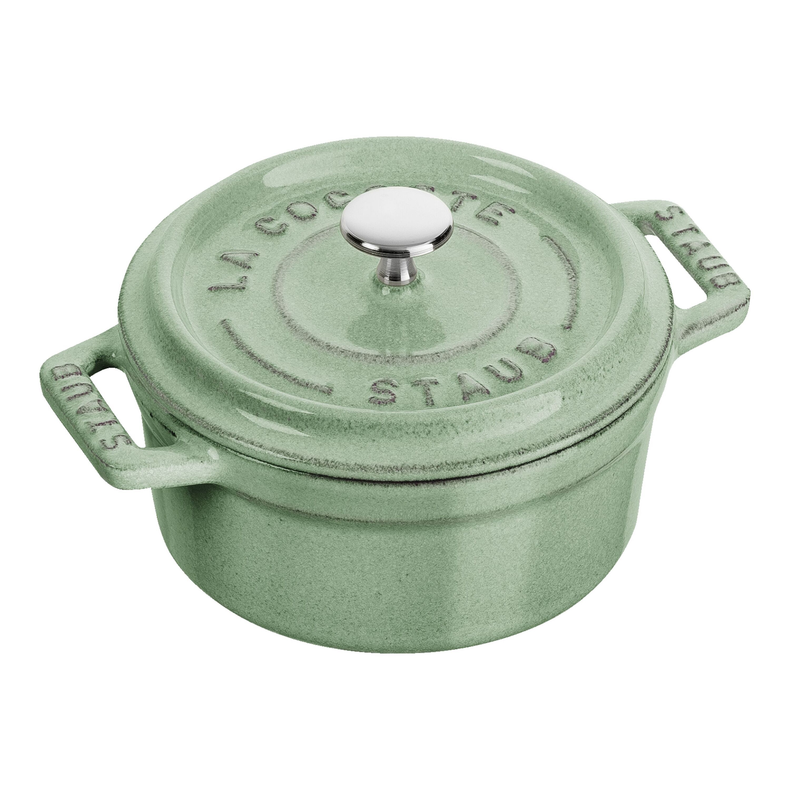 Staub        La Cocotte                Mini Cocotte 10 cm, rund, Salbeigrün, Gusseisen