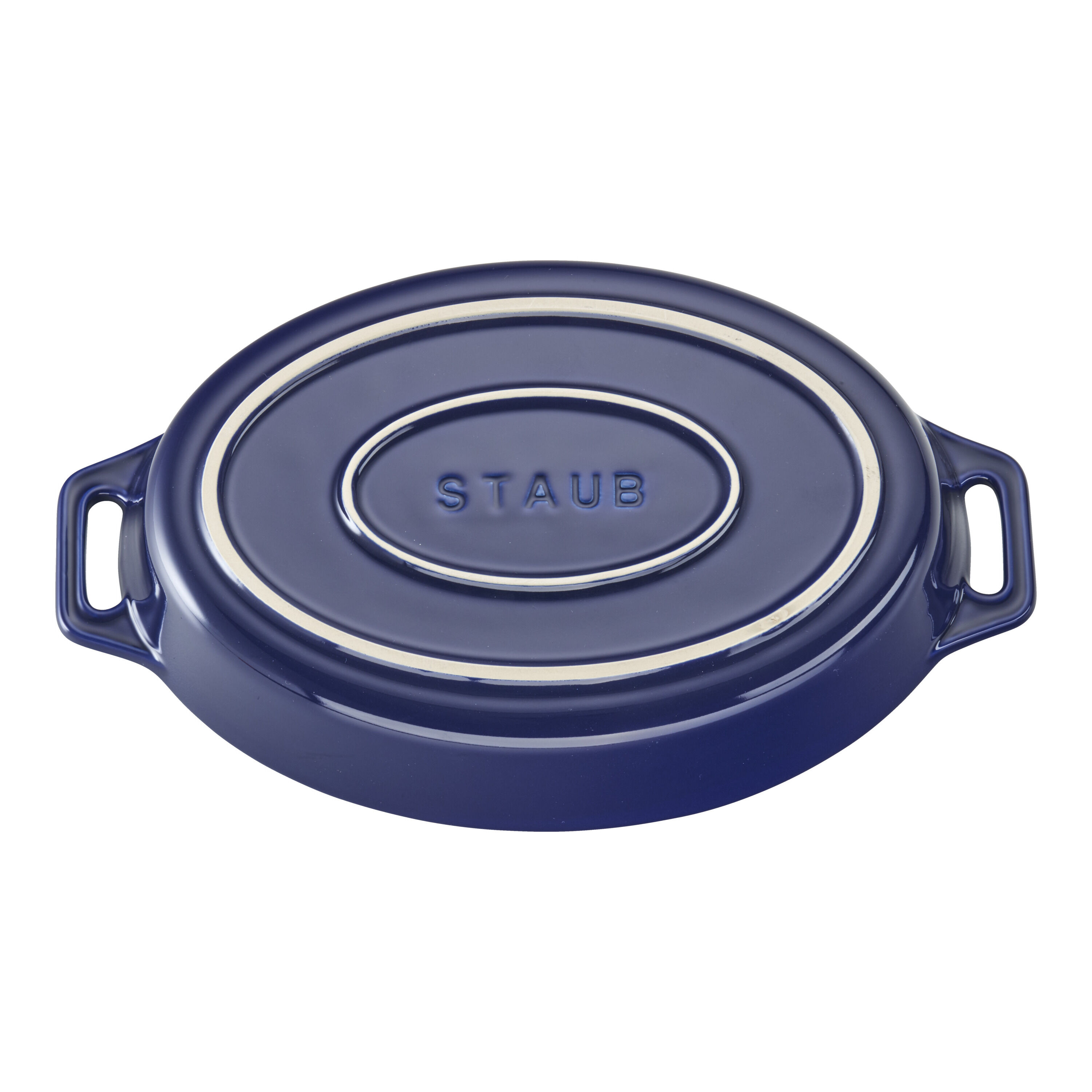 Staub        Ceramique                Auflaufform 23 cm, oval, Dunkelblau, Keramik