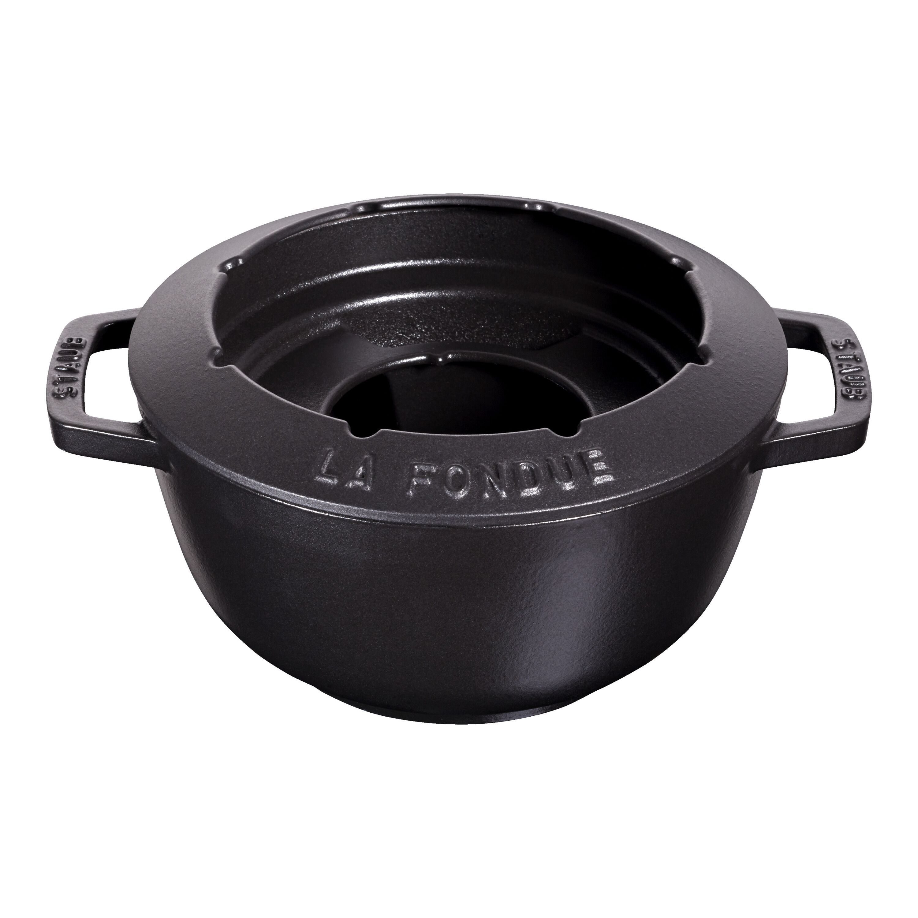 Staub        Specialities                Fondue Set 20 cm, rund, Schwarz, Gusseisen