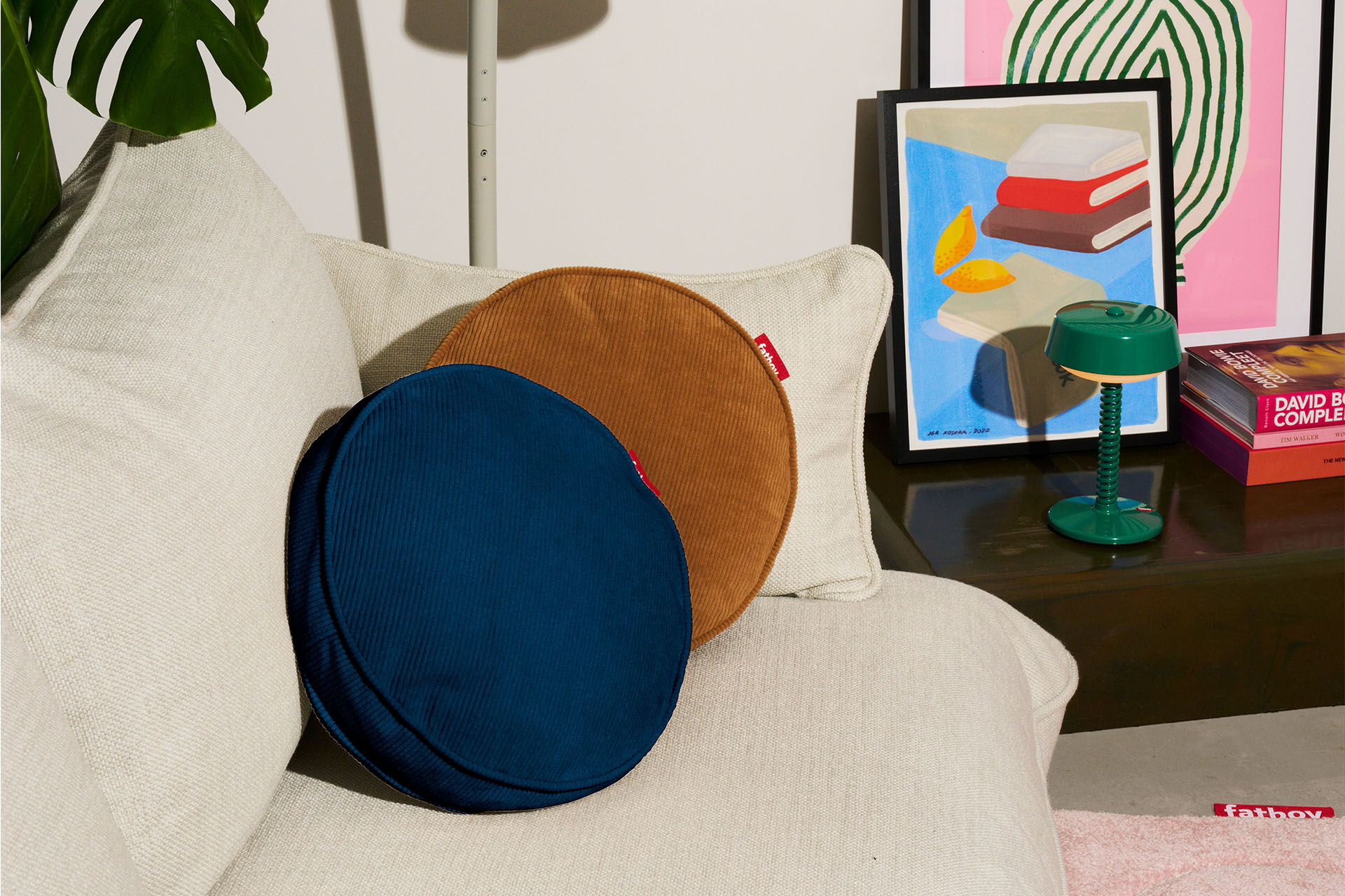 Recycled Pill Pillow Cord Blauw