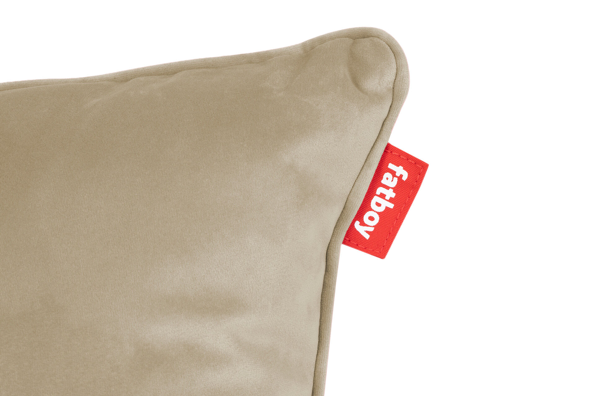 Square Pillow Velvet Recycled Beige