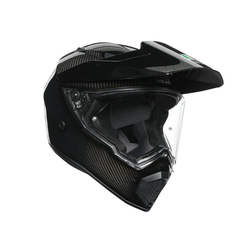 AX9 MONO GLOSSY CARBON - CASCO MOTO INTEGRALE E2206