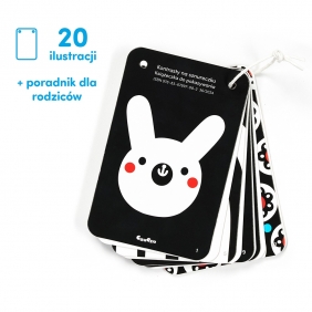 Kontrasty na sznureczku Książeczka do pokazywania (0 mies.+. 3 mies.+)