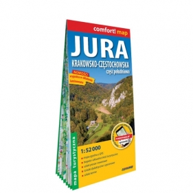 Jura Krakowsko-Częstochowska. Część południowa-laminowana mapa turystyczna 1:52 000