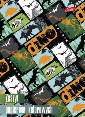 Zeszyt papierów kolorowych A5 10 kartek. UNIPAP