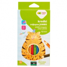 Kredki trójkątne Jumbo. 12 kolorów
