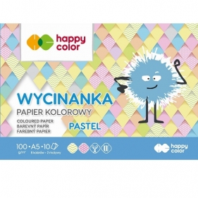 Blok wycinanka Happy Color A5. 10k - pastelowe (HA 3710 1520-PA10)