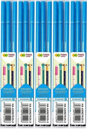 5x Wkłady do długopisu usuwalnego Happy Color 0.5 mm. Standard A. 3 szt. - niebieskie