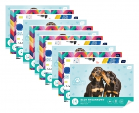 12x Blok rysunkowy A4. 20 kartek (16751)