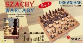 Szachy. warcaby 2w1 drewniane