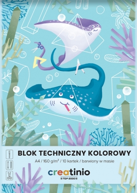 Blok techniczny Top 2000: A4 kolor. 10k. 160g - creatinio