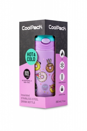 Coolpack. Bidon metalowy 350 ml Bono - Happy Donuts (Z10665)