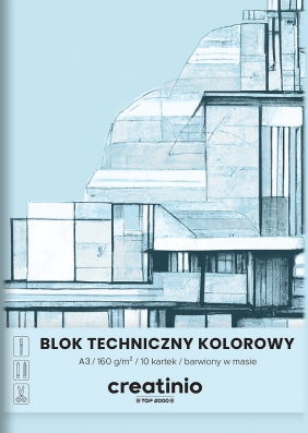 Blok techniczny Top 2000: A3 kolor. 10k. 160g - creatinio