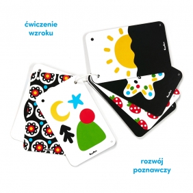 Kontrasty na sznureczku Książeczka do pokazywania (0 mies.+. 3 mies.+)