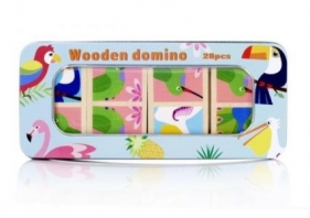 Drewniana gra domino ptaszki