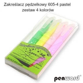Zaeślacz pędzelkowy pastelowy 4 kolory