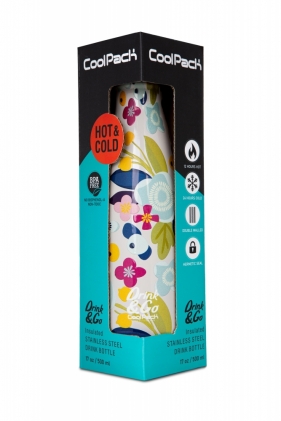 Coolpack. Bidon metalowy 500 ml - Flower Me (Z04740)