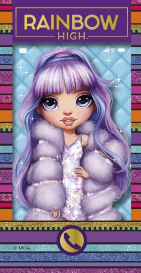 Rainbow High Violet i Sunny. Książeczka telefon