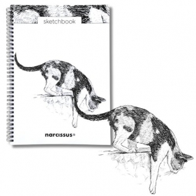 Szkicownik A4 na spirali Kot 50k z perforacją 120 gsm Narcissus