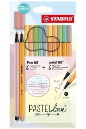 Cienkopis Point 88 Flam Pen 68 pastellove 12szt