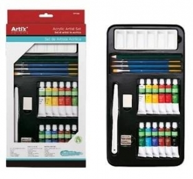 Zestaw farb aylowych z przyborami 20el