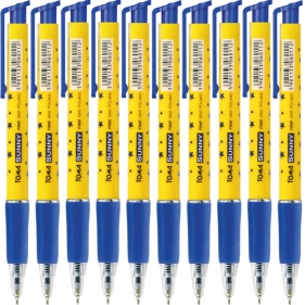 10x Długopis automatyczny w gwiazdki Sunny - niebieski