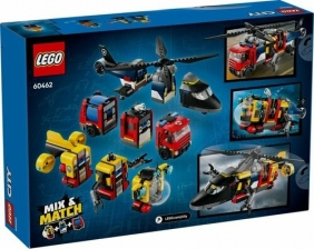 LEGO 60462 CITY Zestaw z helikopterem. wozem strażackim i łodzią podwodną