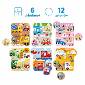 CzuCzu. Puzzle 24: Pojazdy małe i duże