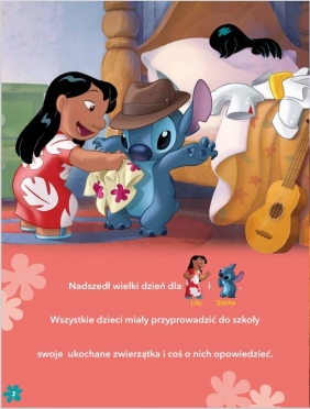 Bajkowe tatuaże Disney Stich. Stich idzie do szkoły