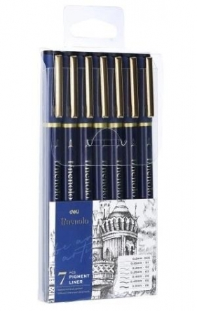 Cienkopis eślarski 7szt różne grubości DELI