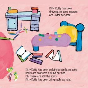 Kitty Kotty helps to clean