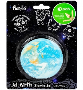 Naklejka fluorescencyjna 3D Ziemia 8.5cm